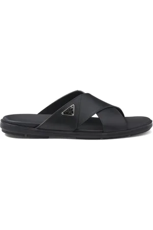 Prada Sandaler med triangelformad logotyp