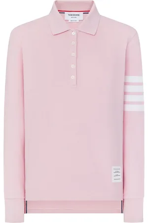 Thom Browne Långärmad pikétröja med tre ränder