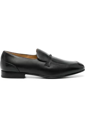 Bally Läderloafers med logotypplakett