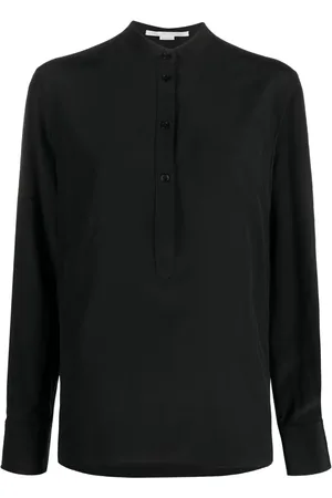 Stella McCartney Sidenblus med kinakrage