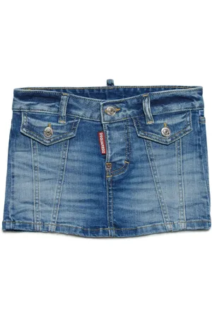 Dsquared2 Jeanskjol med logotypapplikation