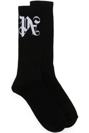 Palm Angels Ribbade strumpor med logotyp