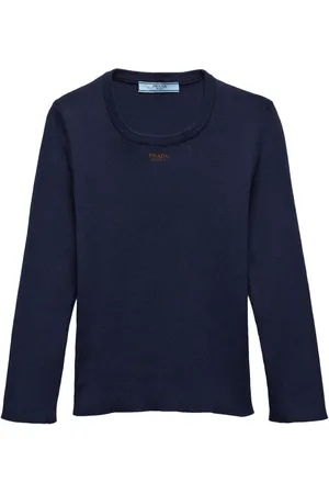 Prada Stickad topp med logotyp