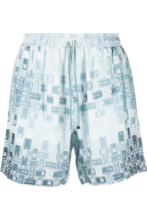 AMIRI Mönstrade sidenshorts med logotyp
