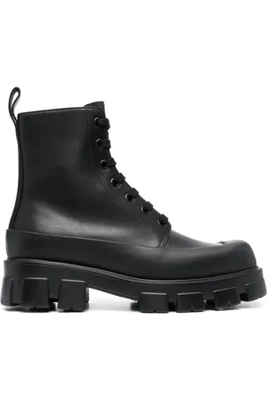 Prada Militärkängor med fyrkantig tå