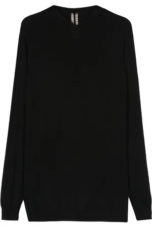Rick Owens Stickad hoodie i kashmir