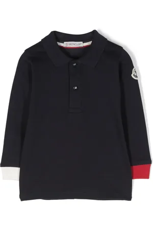 Moncler Långärmad pikétröja med logotypmärke