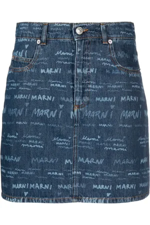 Marni Jeanskjol med logotyp