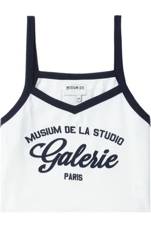 Musium Div. Croptop med broderad logotyp