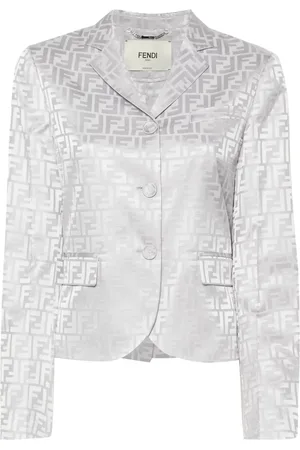 Fendi FF sidenblazer i jacquard