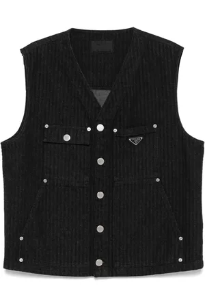 Prada Chevronmönstrad jeansväst