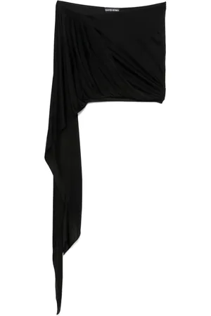 DAVID KOMA Draperad asymmetrisk minikjol