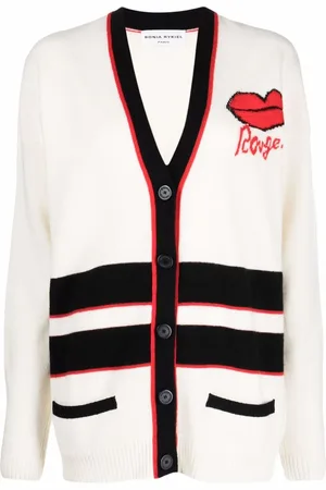 Sonia by Sonia Rykiel Lång kofta med randig kant