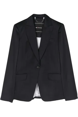 Kiton Enkelknäppt blazer med spetsiga slag