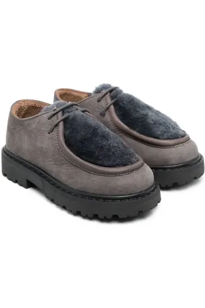 PèPè Brogueskor i fårskinn med panel