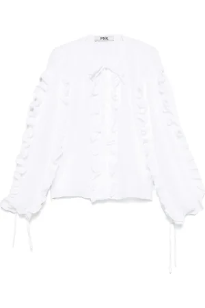 PNK Blus med volangkant