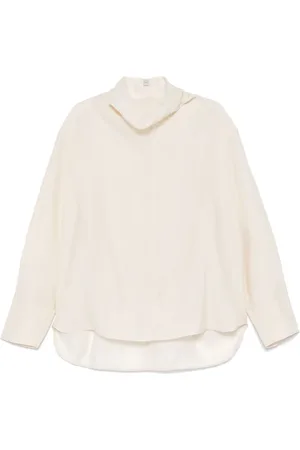 Totême Blus med trattformad krage
