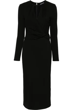 Giorgio Armani Långärmad midiklänning