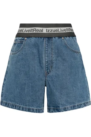 Izzue Jeansshorts med logotypband