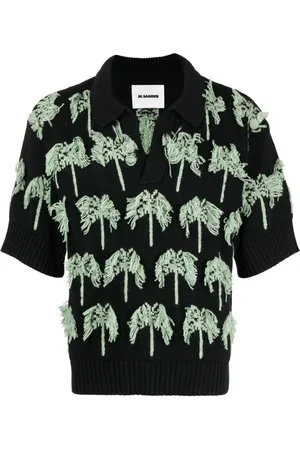 Jil Sander Pikétröja med palmtryck
