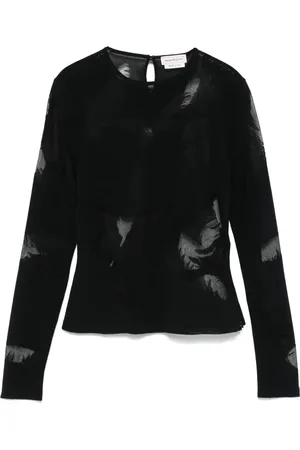 Alexander McQueen Intarsiastickad blus