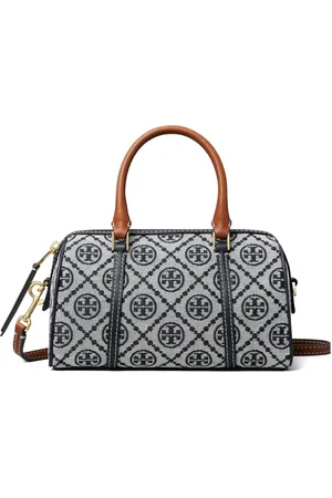 Tory Burch T liten cylinderformad väska med monogram