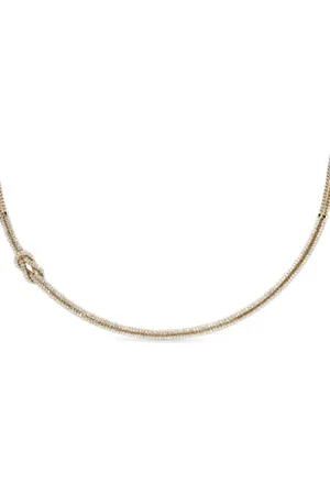 John Hardy Love Knot halsband i 14K gult guld med diamant