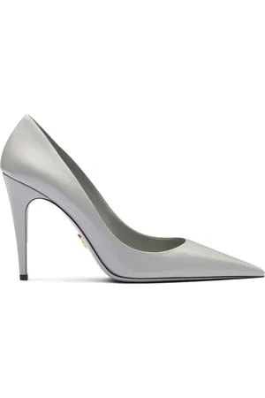Prada Pumps i borstat läder 75 mm