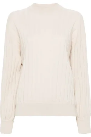 Brunello Cucinelli Ribbstickad tröja