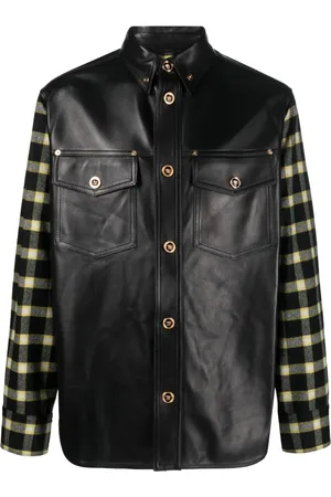 VERSACE Skjorta med rutig panel