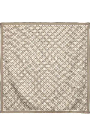 Tory Burch Sidensjal med monogram