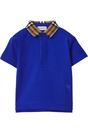 Burberry Pikétröja med rutig krage
