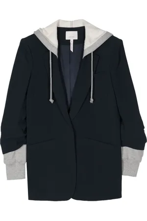 Cinq A Sept Skiktad blazer med huva