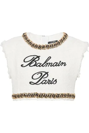 Balmain Signature croptop med brodyr