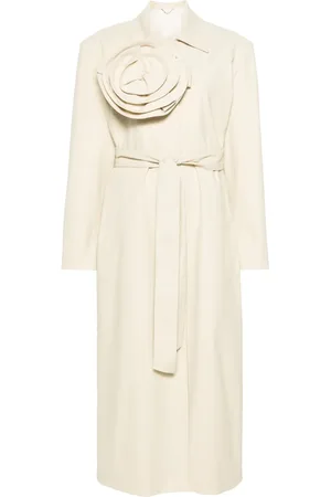 MAGDA BUTRYM Trenchcoat med blomsterapplikation