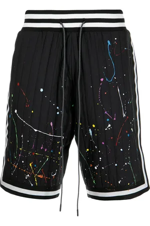 MOSTLY HEARD RARELY SEEN Quiltade shorts med färgstänk