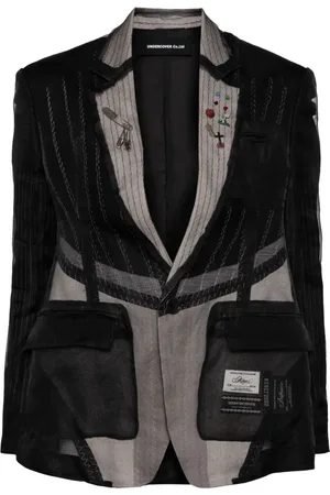 UNDERCOVER Blazer med broderad panel