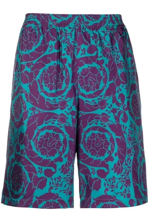 VERSACE Barocco sidenshorts med tryck