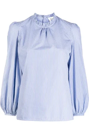 BONPOINT Randig blus med volangkrage
