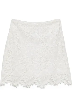 ERMANNO SCERVINO Blommig minikjol i spets