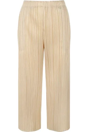PLEATS PLEASE ISSEY MIYAKE Merry tvåfärgade byxor