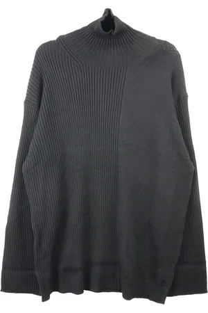 YOHJI YAMAMOTO Ribbad tröja med kontrast