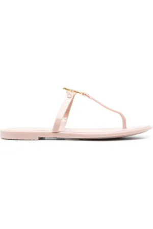 Tory Burch Roxane Jelly tofflor med logotypplakett