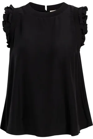 Cinq A Sept Blus med volangdetalj