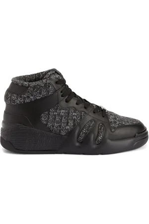 Giuseppe Zanotti Talon sneakers med stickade paneler
