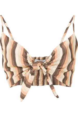 AMIR SLAMA Striped cropped top