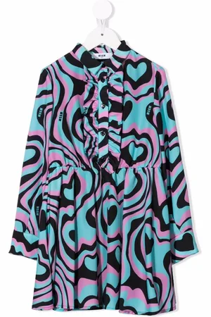 Msgm Volangklänning med grafiskt tryck