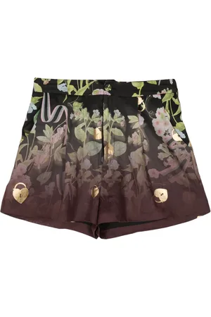 Cynthia Rowley Blommiga shorts med blekt effekt