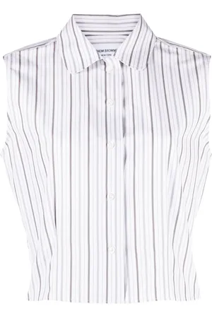 Thom Browne ärmlös poplinskjorta