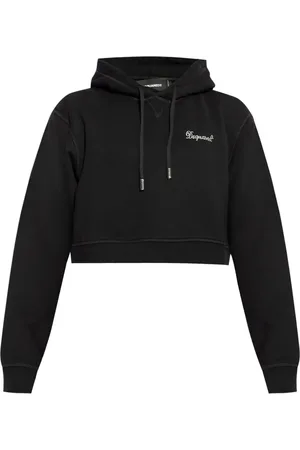 Dsquared2 Hoodie med strassprydd logotyp